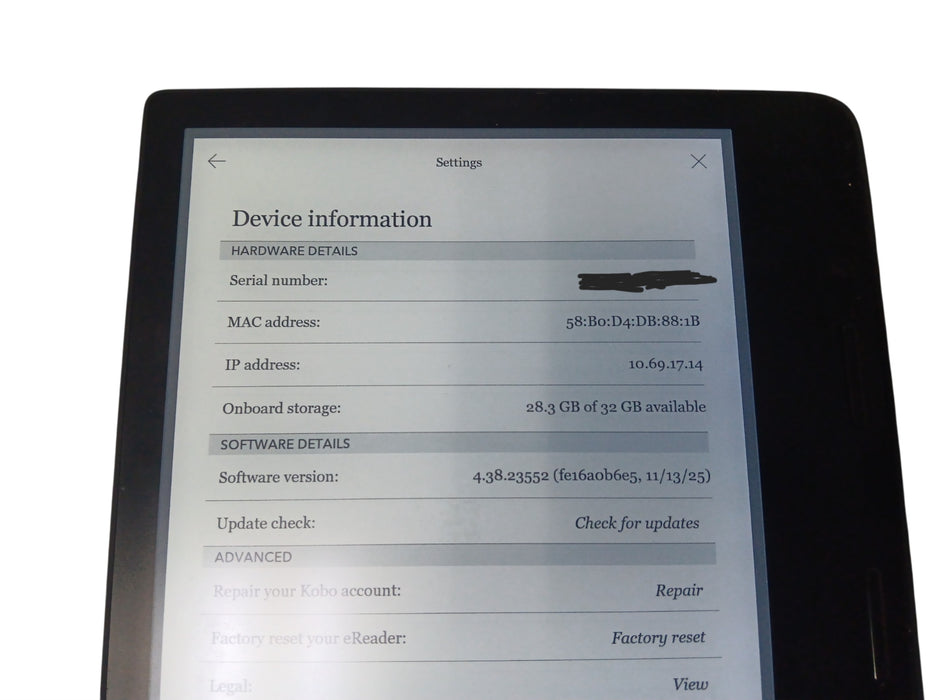 Kobo Sage - 32GB - Black [N778 | Read]