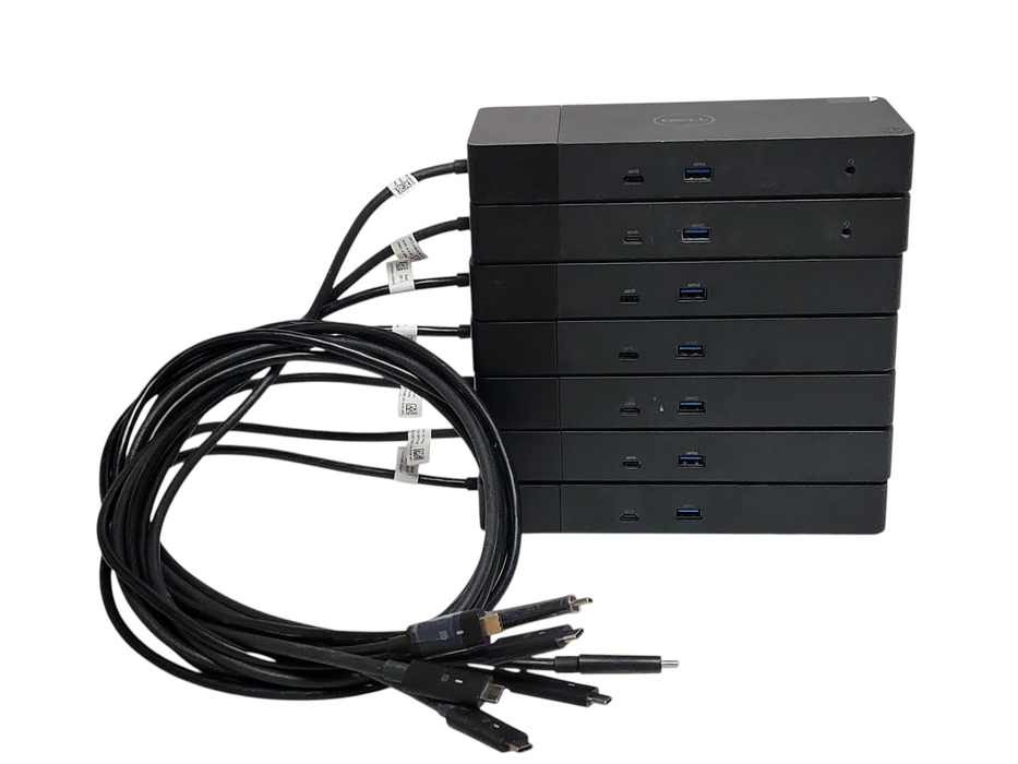 Lot of 7x Dell (2x WD19 K20A001 and 5x WD19S K20A001) Docking Stations
