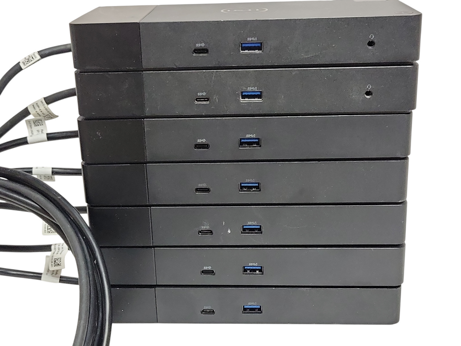 Lot of 7x Dell (2x WD19 K20A001 and 5x WD19S K20A001) Docking Stations