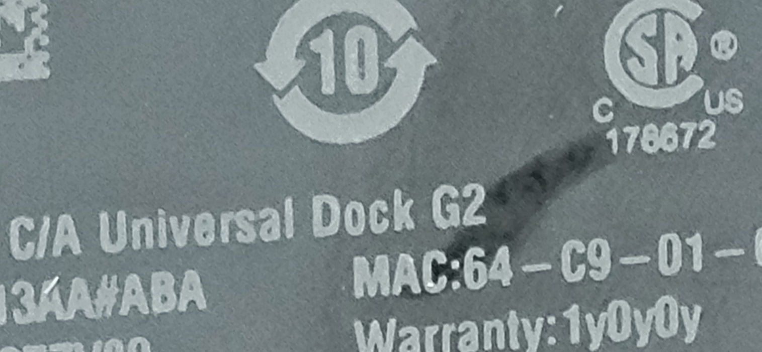 HP USB-C/A Universal Dock G2 Universal Docking Station DisplayLink 4K 120W W/AC