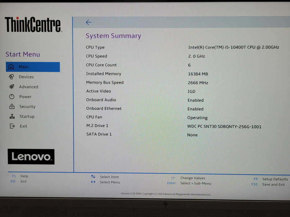Lenovo ThinkCentre M70q Mini, Core i5-10400T 2.00GHz 16GB DDR4, 256GB NVME
