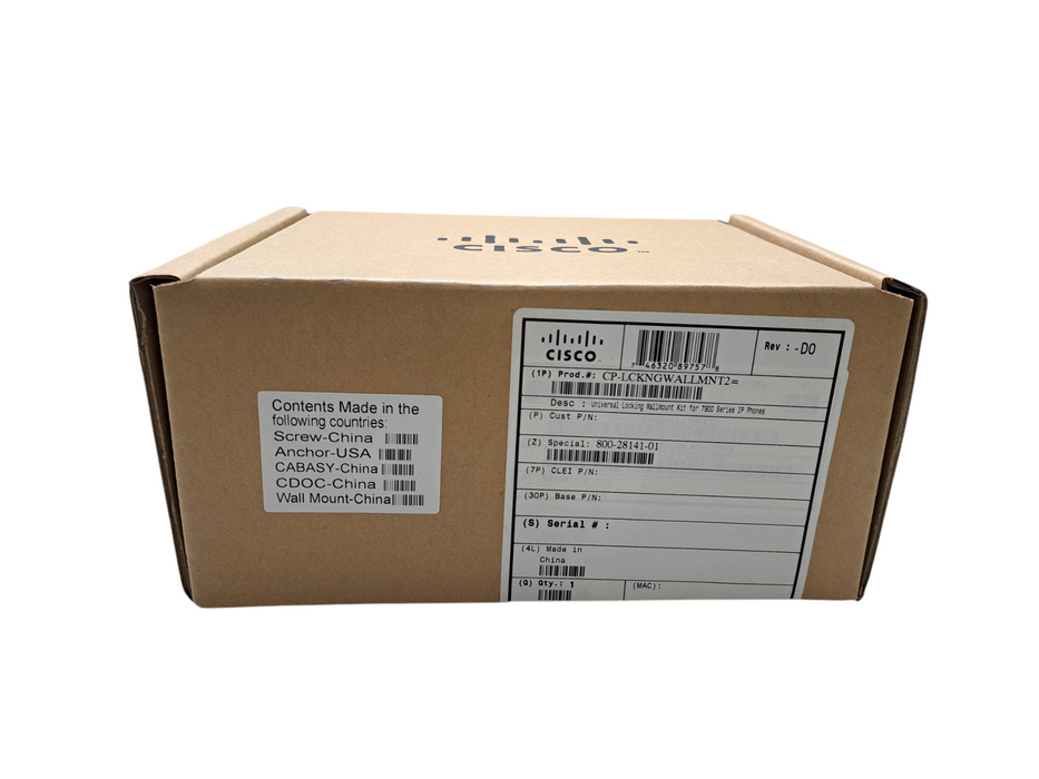 NEW Cisco CP-LCKNGWALLMNT2 Universal Locking Wall Mount Kit For 7900 Phones