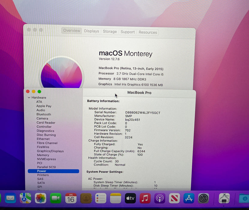 Apple MacBook Retina 13" Early 2015 Core i5-5257U 2.70GHz 8GB RAM 256GB SSD