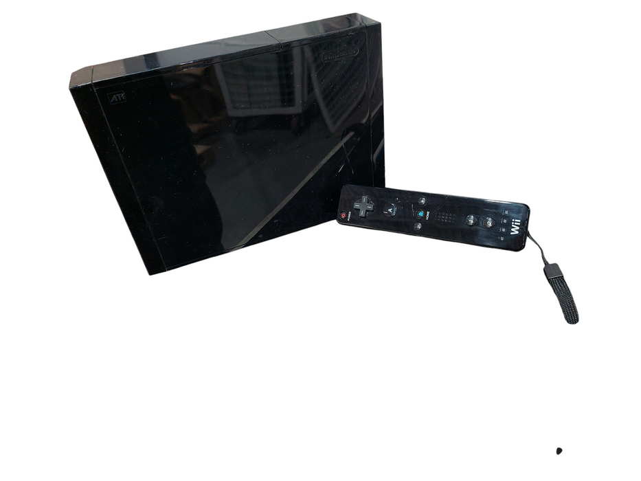 Wii Black Model: RVL-001(USA) with 1 Controller Parts