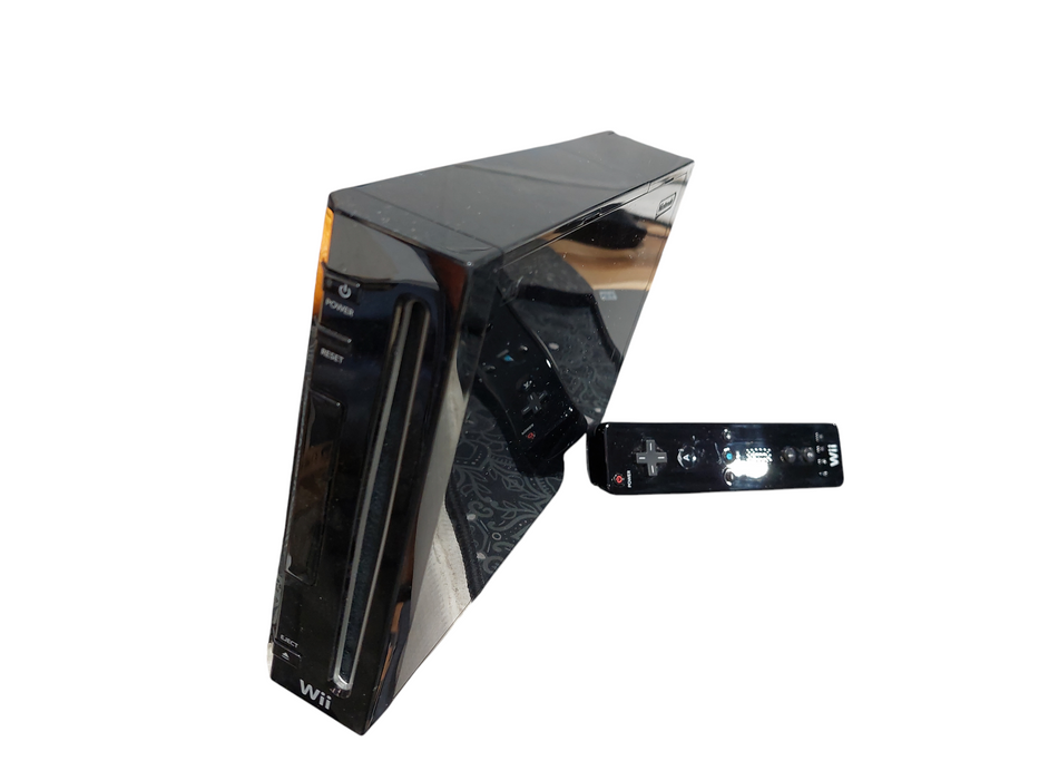 Wii Black Model: RVL-001(USA) with 1 Controller Parts