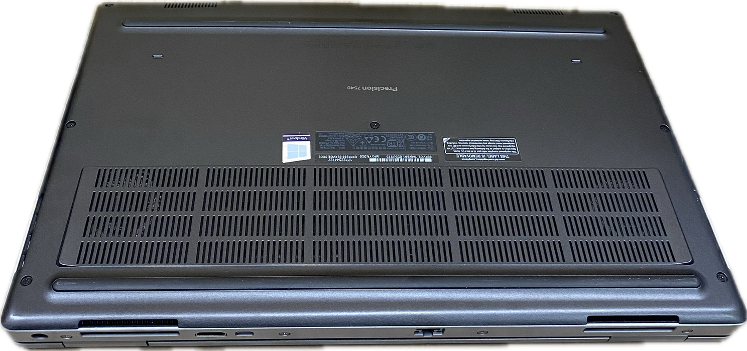 Dell Precision 7540 i7-9850H 2.60GHz RTX 3000 6GB GPU 16GB RAM 512GB SSD