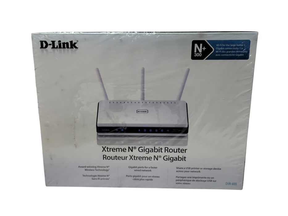 D-Link DIR-655 Xtreme N Gigabit Wireless Router White N+300 4 Gb LANs