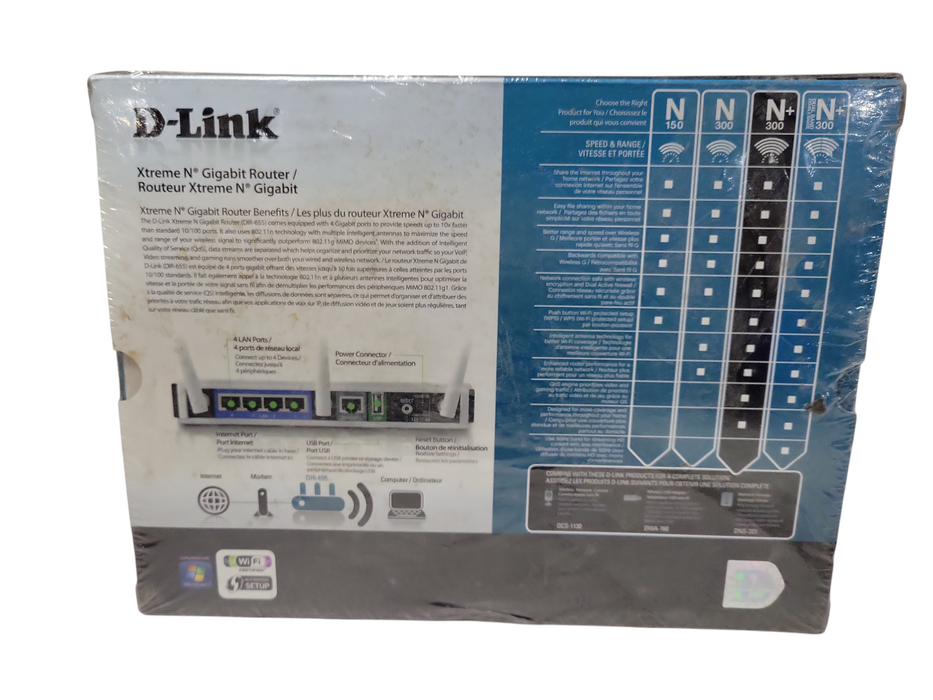 D-Link DIR-655 Xtreme N Gigabit Wireless Router White N+300 4 Gb LANs