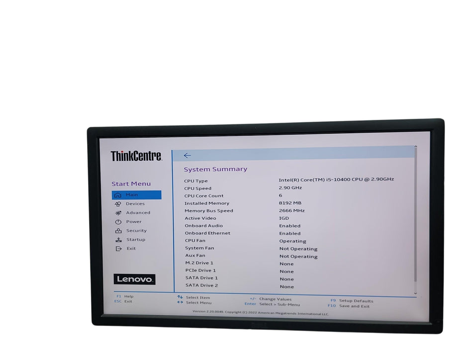 Lenovo ThinkCentre M70t MT i5 - 10400 @ 2.90GHz 8GB DDR4 Ram No HDD