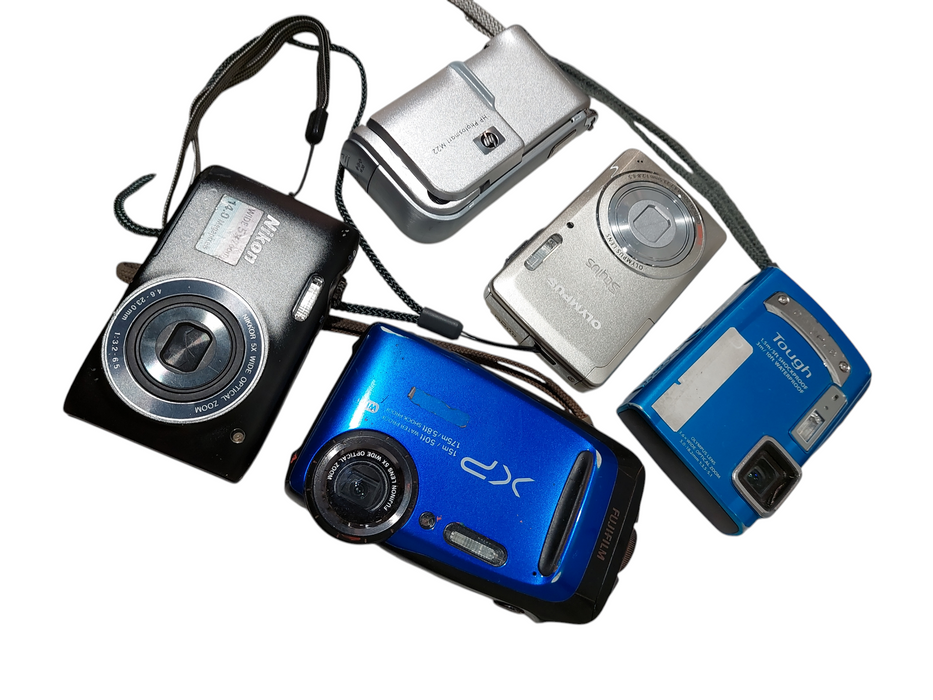 Big Bundle of Various Digital Cameras 18 in Total Canon ,Fujifilm, Sony,Olympus