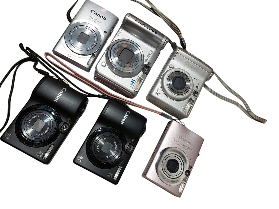 Big Bundle of Various Digital Cameras 18 in Total Canon ,Fujifilm, Sony,Olympus