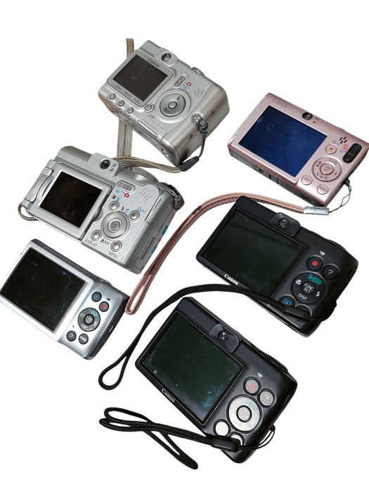 Big Bundle of Various Digital Cameras 18 in Total Canon ,Fujifilm, Sony,Olympus