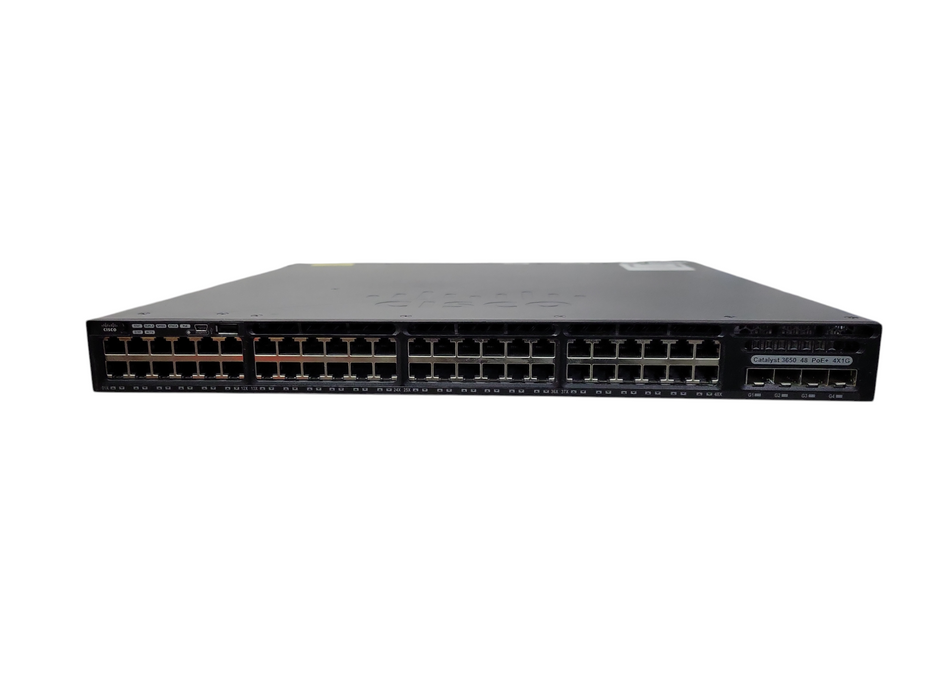 Cisco WS-C3650-48FS-S 48-Port Gigabit Ethernet SFP PoE+ Network Switch
