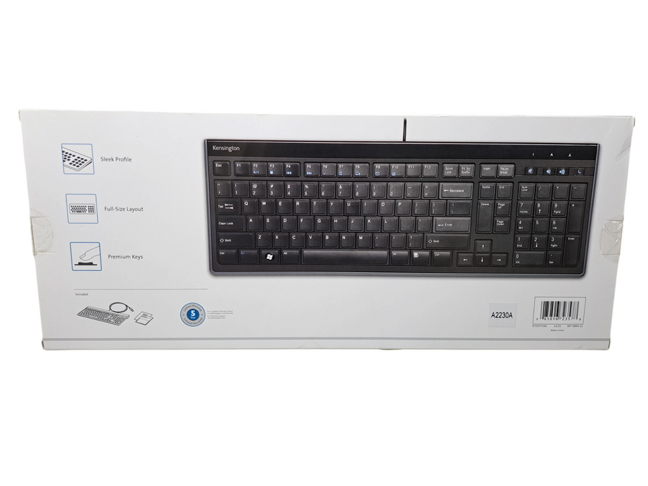 Kensington Slim Type Wired Keyboard | K72357USA (New Sealed)