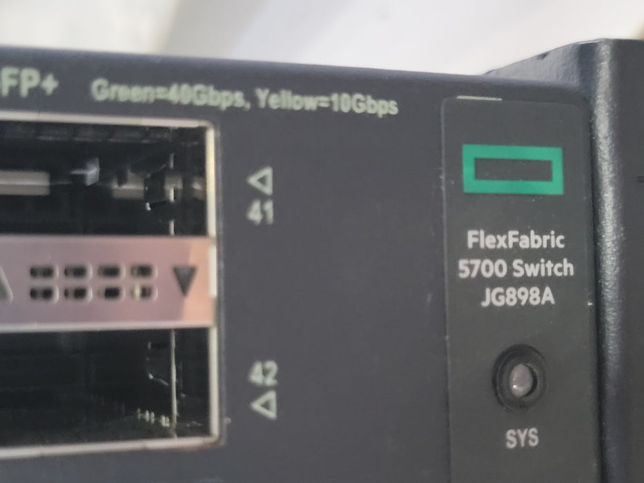 HPE FF 5700 JG898A HPE FlexFabric 5700-32XGT-8XG-2QSFP+ Switch, 2x PSU