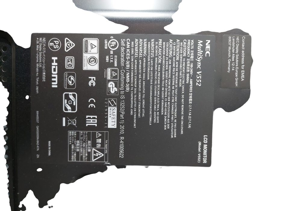 NEC 55" LCD Monitor MultiSync V552
