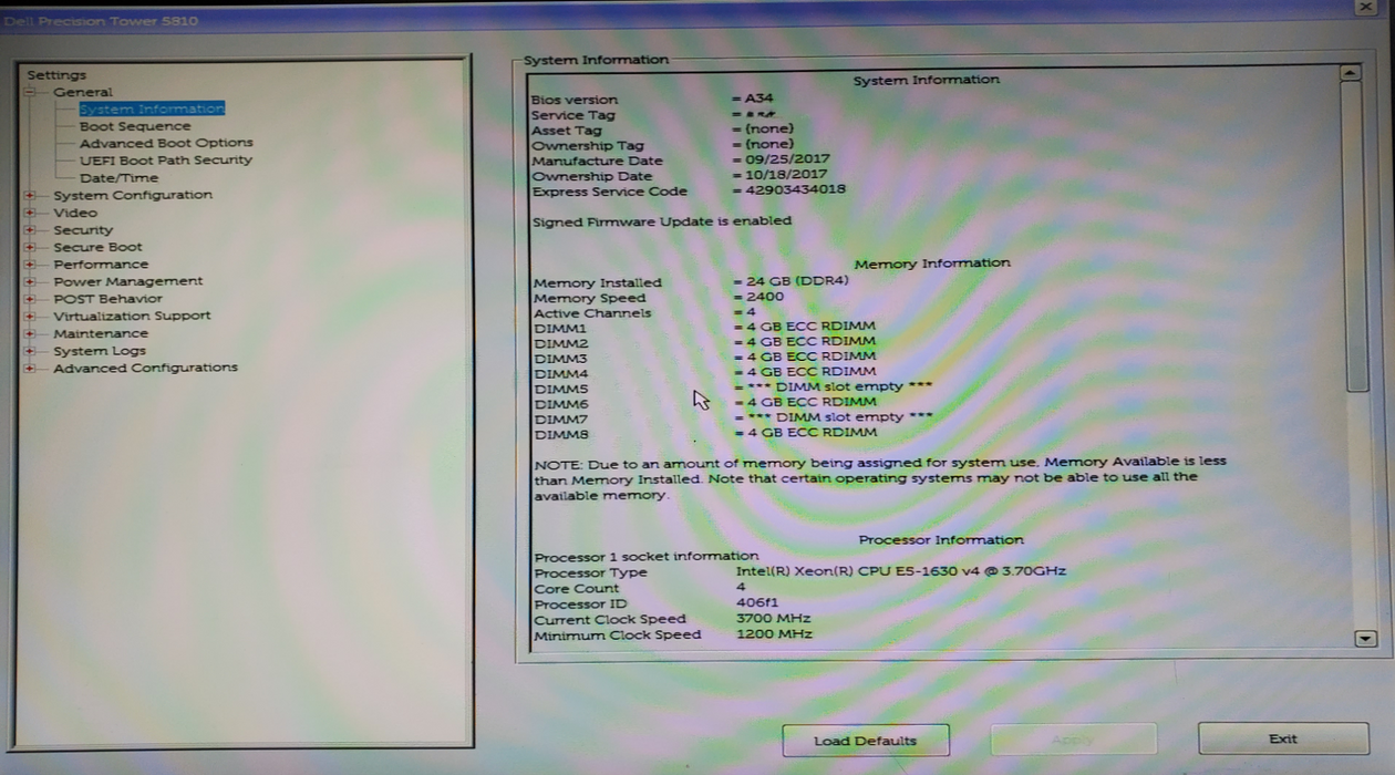 Dell Precision T5810 - Xeon E5-1630 v4, 24GB DDR4, M4000 - No HDD