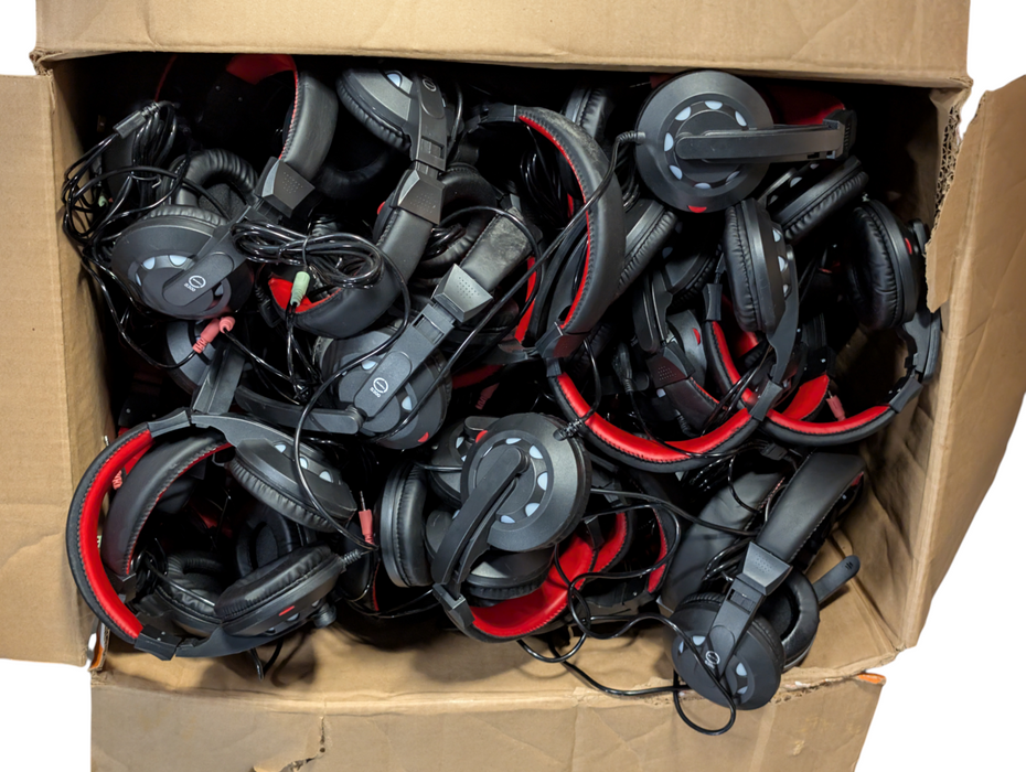 Lot of 60x Raiku S300 Gaming RGB Headsets with microphone