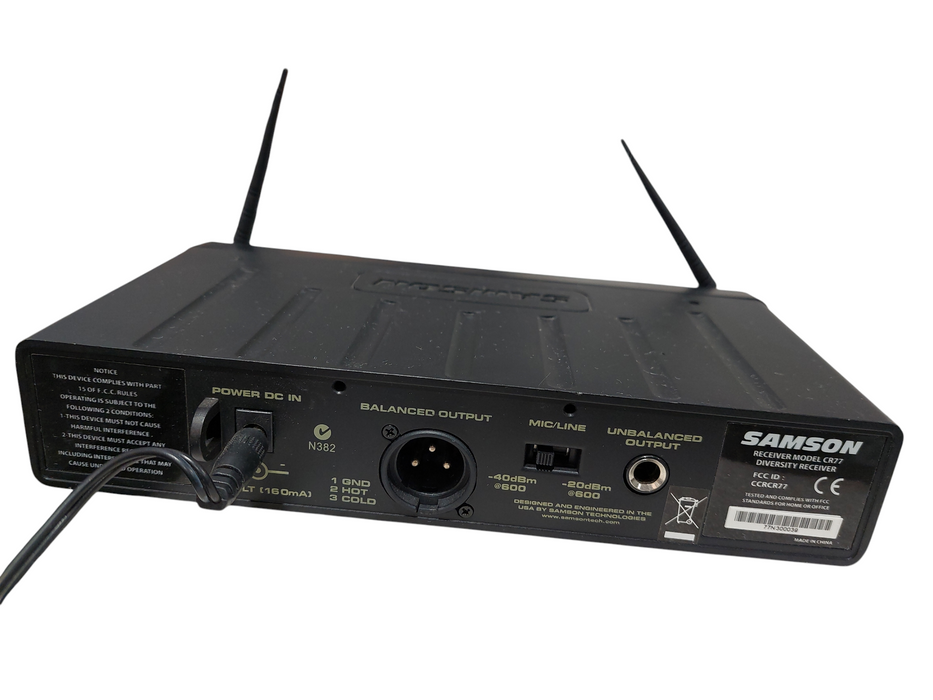 Samson  CR77 UHF True Diversity Receiver CH N3