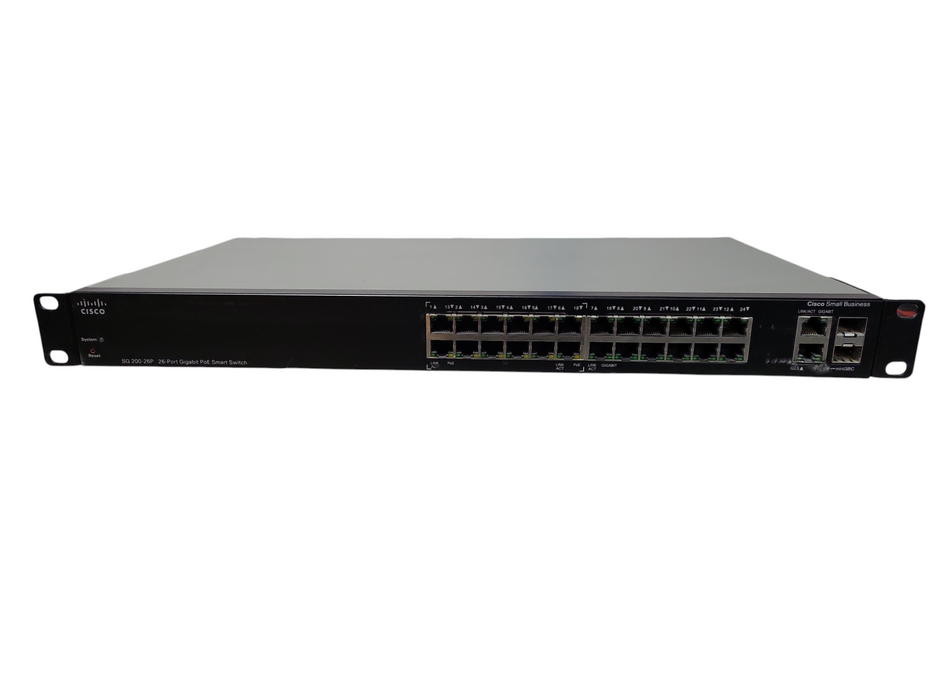 Cisco SG200-26P 26-Port Gigabit PoE Smart Switch SLM2024PT