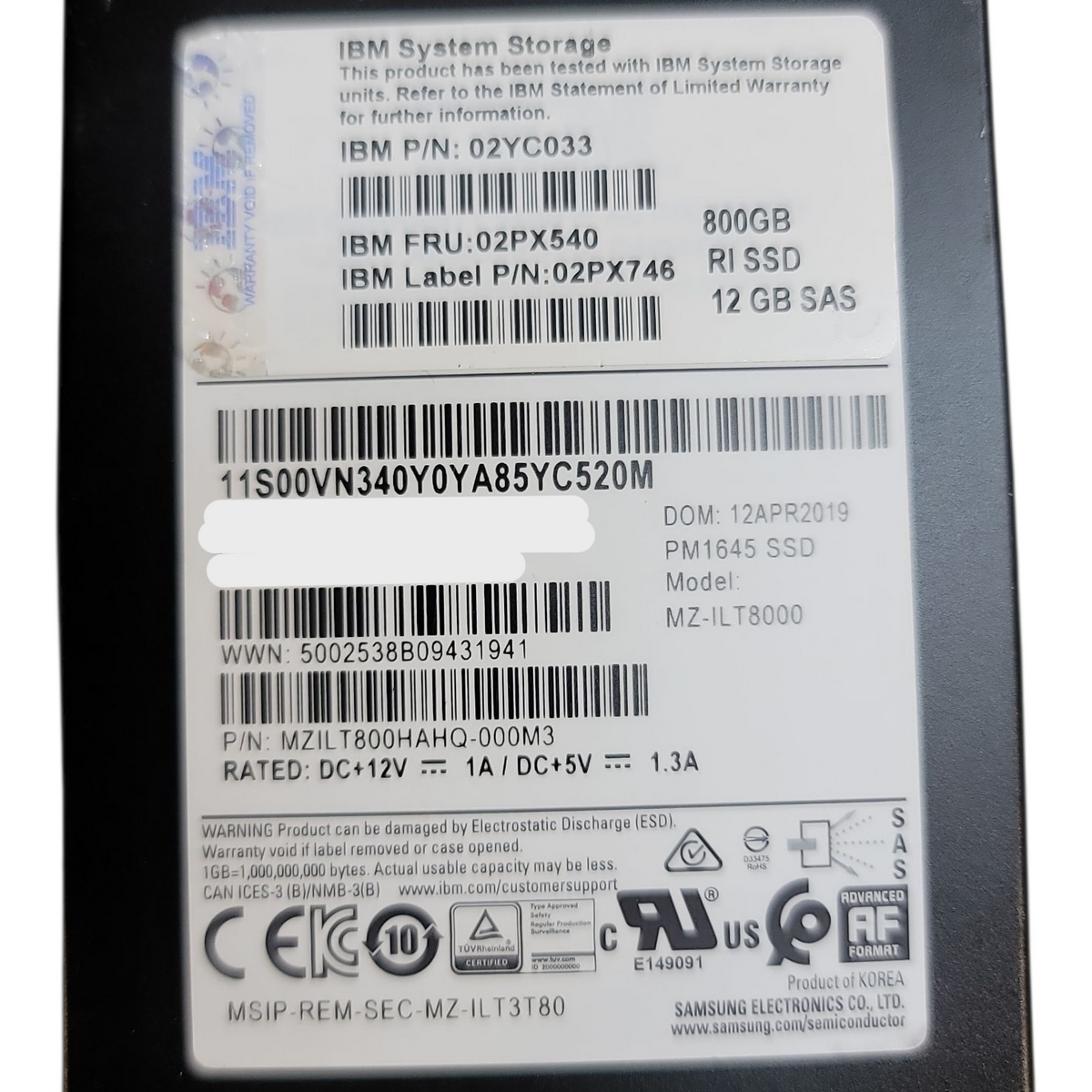@mo0al_u シリアル 800GB SAS 2.5