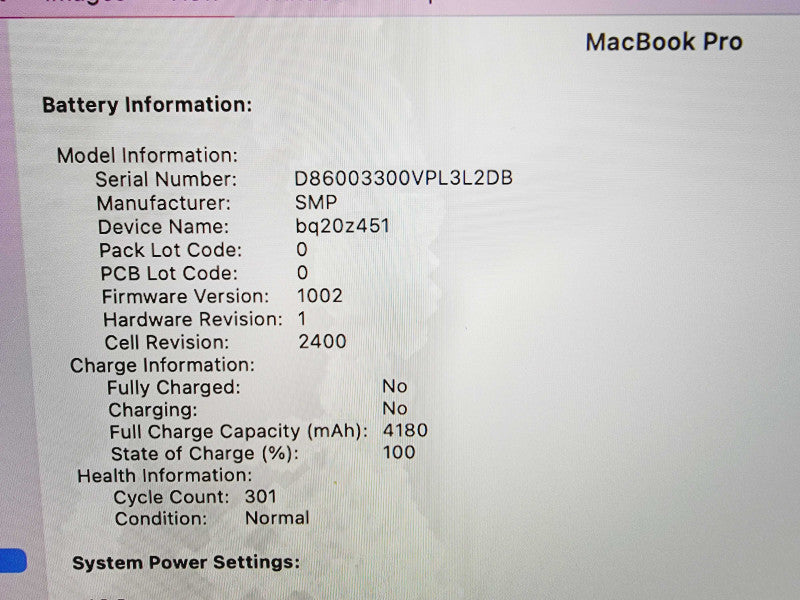 Apple Macbook Pro 2019 13\\" 4-Core i5-8257U @ 1.4GHz 16GB DDR3 120GB SSD [Read] (