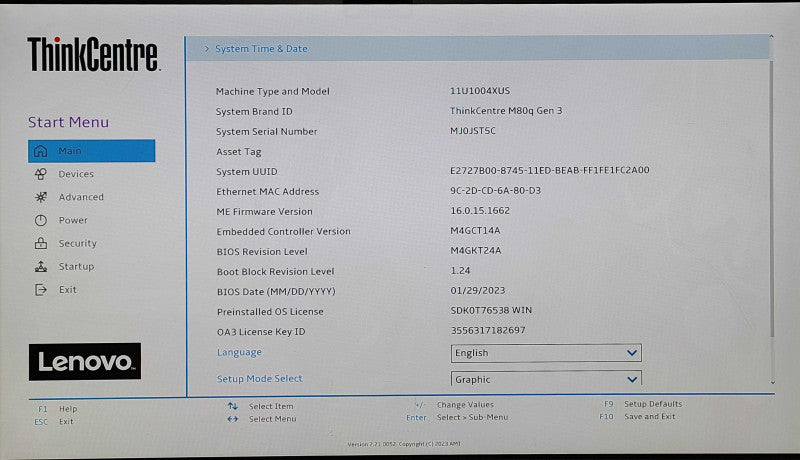 Lenovo ThinkCentre M80q Gen 3, i5-12500T 2.00GHz 6C, 16GB DDR5, 512GB NVMe, 480GB SSD