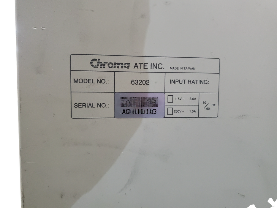 Chroma Model 63202 DC Electronic Load Power Supply 5A/50A 125V/500V 2.6KW *READ*