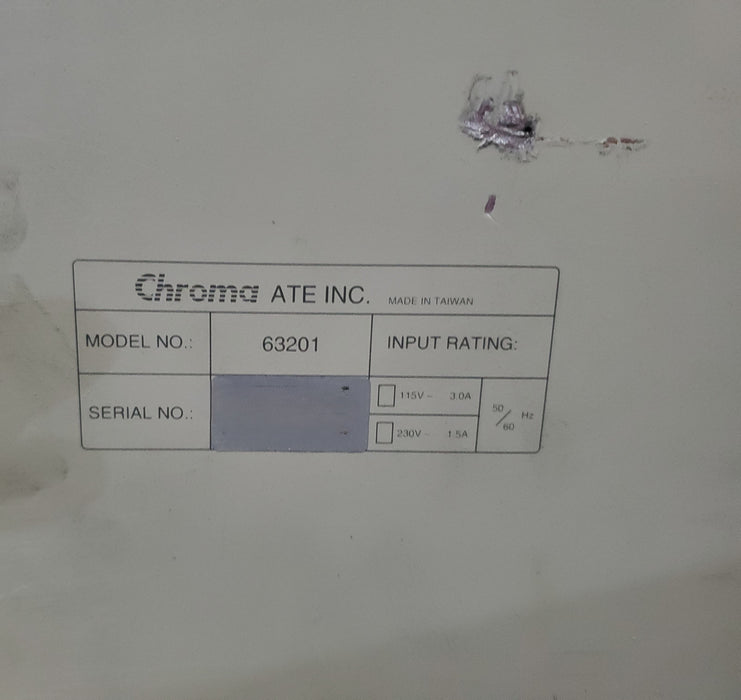 Chroma Model 63201 DC Electronic Load Power Supply 3A/30A 16V/80V 2.6KW *READ*