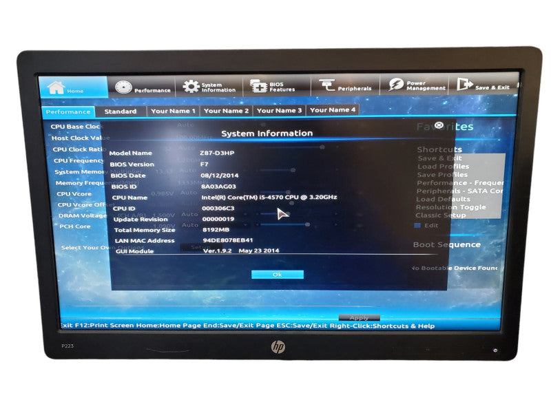 Gigabyte Z87-D3HP i5-4570 8GB RAM Motherboard Combo @