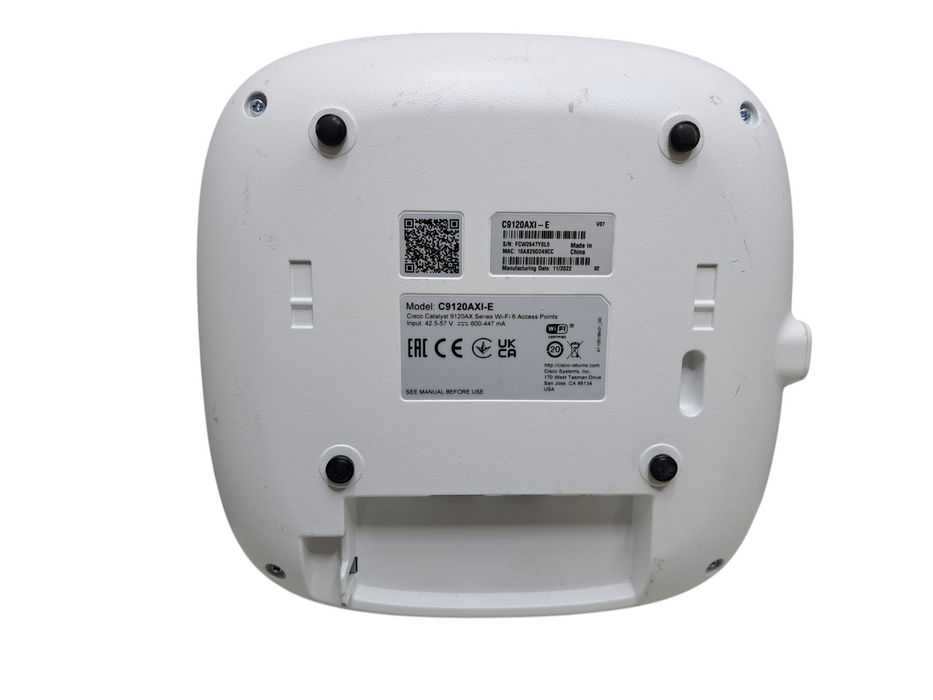 Cisco C9120AXI-E 802.11ax Wi-Fi 6 Access Point Internal Antennas 4x4:4 MIMO READ