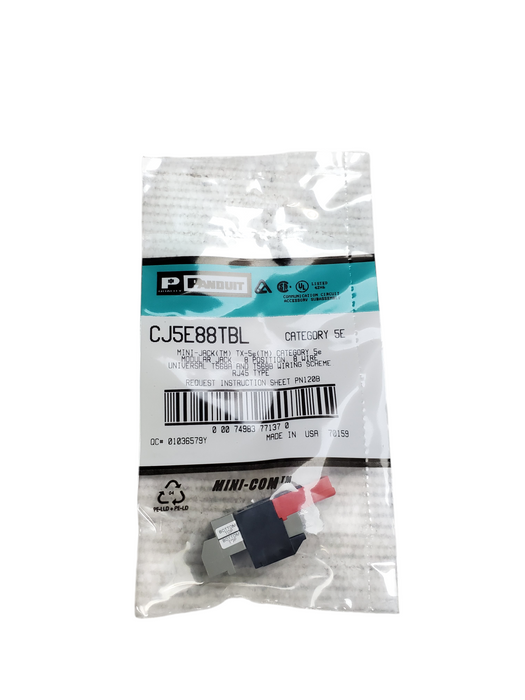 Panduit CJ5E88tbL Mini-Jack Tx-5e - Cat5e - Modular Jack - RJ45