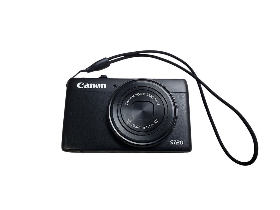 Canon Powershot S120 Digital Camera - 12.1MP - 5x Optical Zoom  w/ Battery