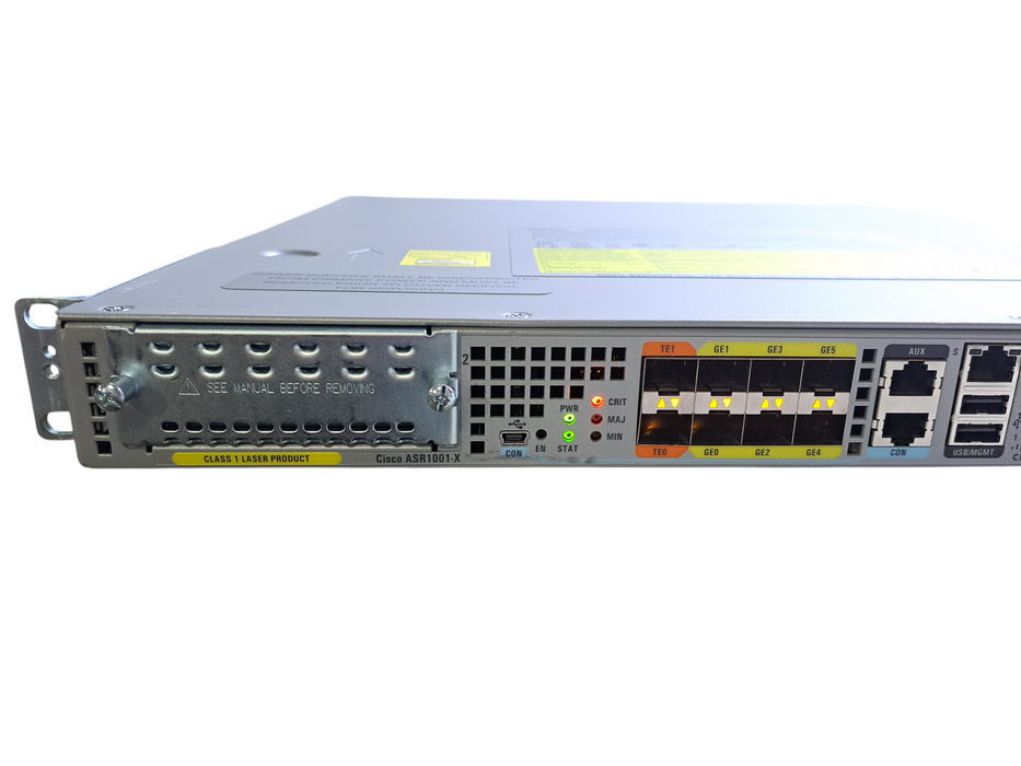 Cisco ASR1001-X Aggregation Services Router w/ 6x 1G SFP, 2x 10G SFP+ | Dual AC