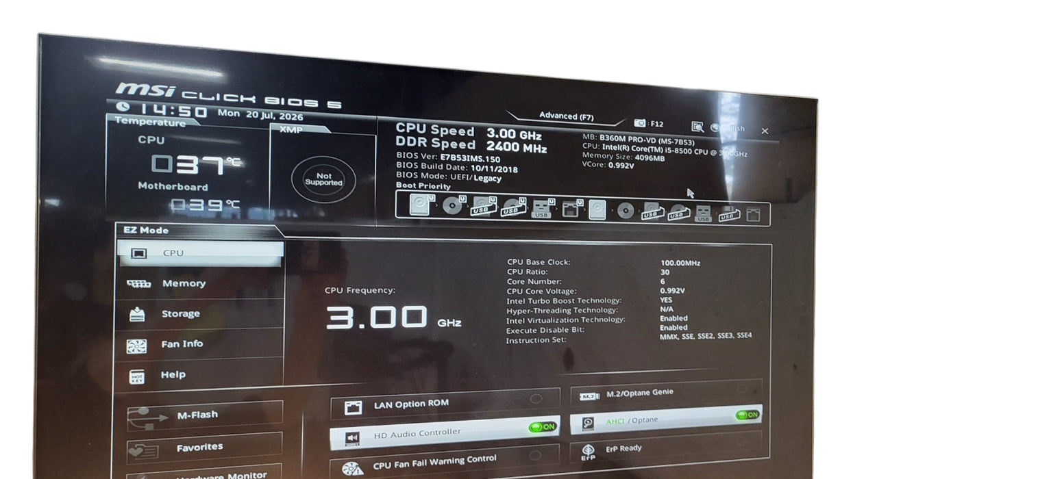 Custom PC B360 PRO-VD i5-8500 CPU | 8Gb DDR4 |256GB NVMe