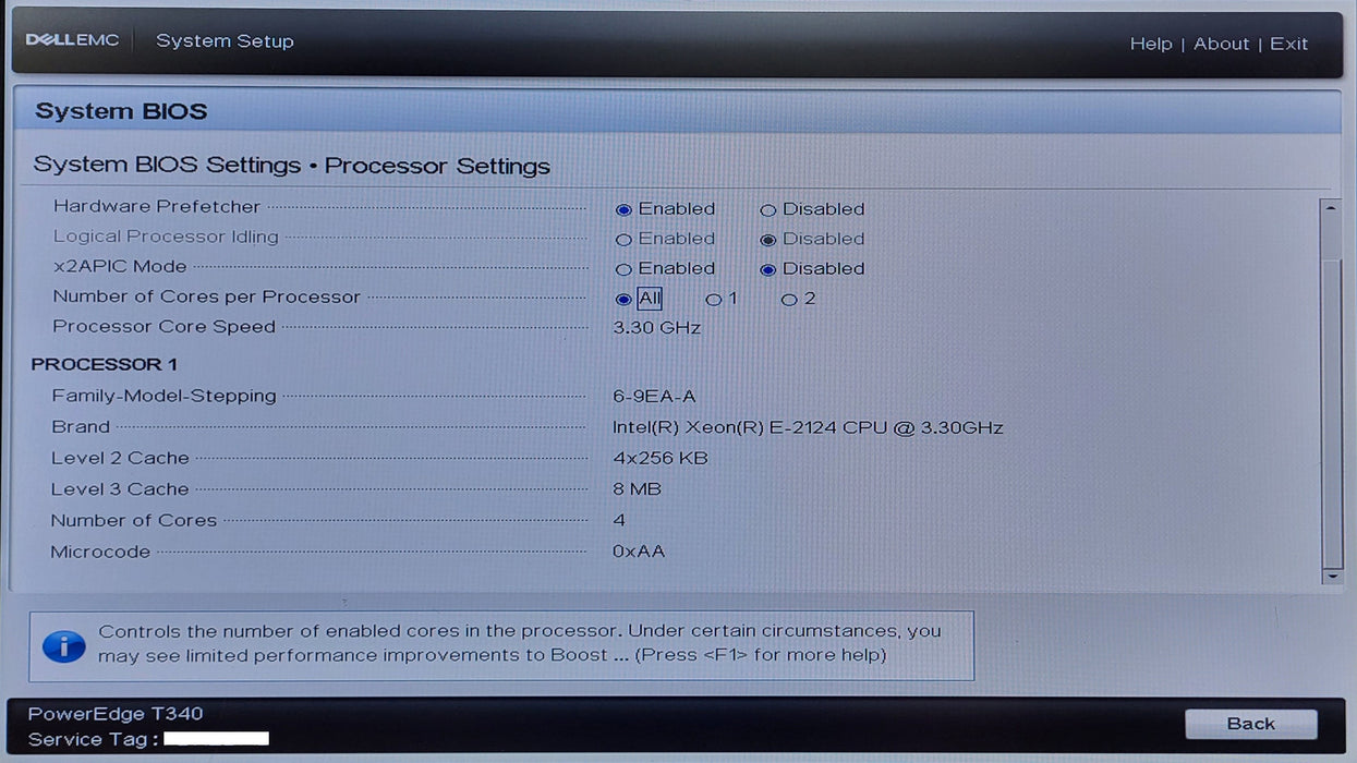Dell Poweredge T340 8x3.5", Xeon E-2124, 4GB DDR4, 4x4TB SAS, PERC H330, 495W