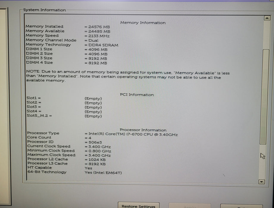 Dell OptiPlex 7040 | i7-6700 @3.40GHz 24GB DDR4 256GB SSD