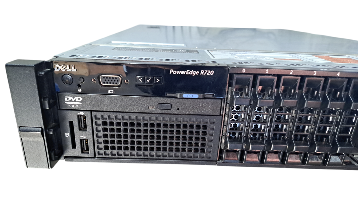 Dell PowerEdge R720 8x 2.5" | 2x E5-2697 V2 | 192GB DDR3 | 2x 1100W PSU | NO HDD