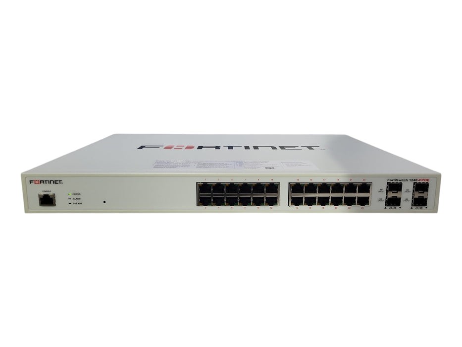 Fortinet FortiSwitch 24-Port PoE Network Switch FS-124E-FPOE, unclaimed