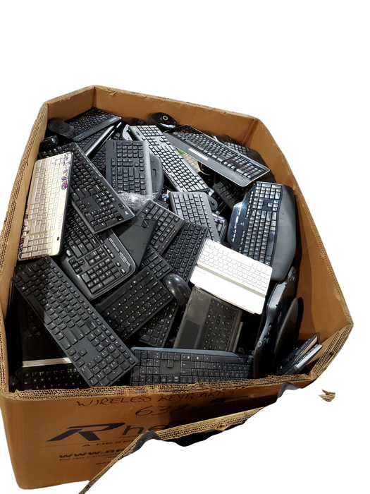 Bin of Assorted Wireless Keyboards/Mice (AS-IS) Approx 638lbs