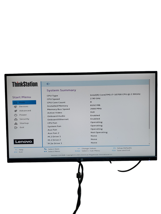 Lenovo ThinkStation P340 Core i7-10700 2.9GHz 8GB NO-HDD/SSD