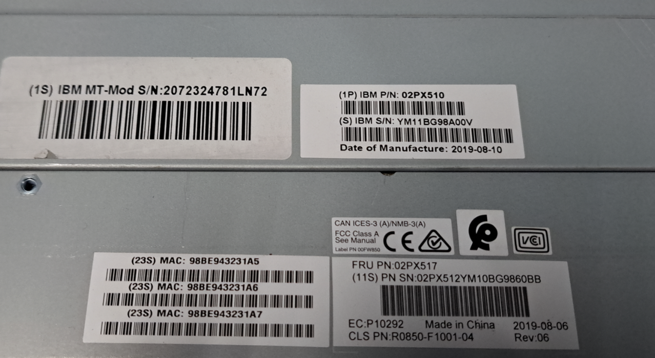 IBM Storwize V5000E 24x 2.5" w/ 2x 02PX517 Storwize V5030E Node Canister