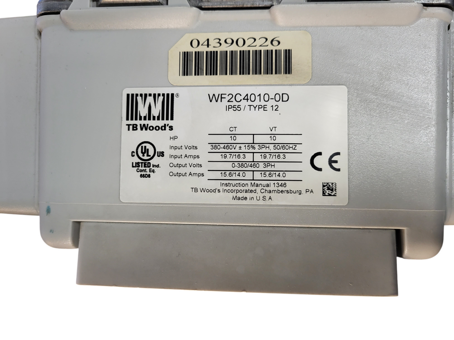 Woods E-TRAC WF2 VFD 10HP 460V 3PH Sensorless Vector Drive WF2C4010-0D