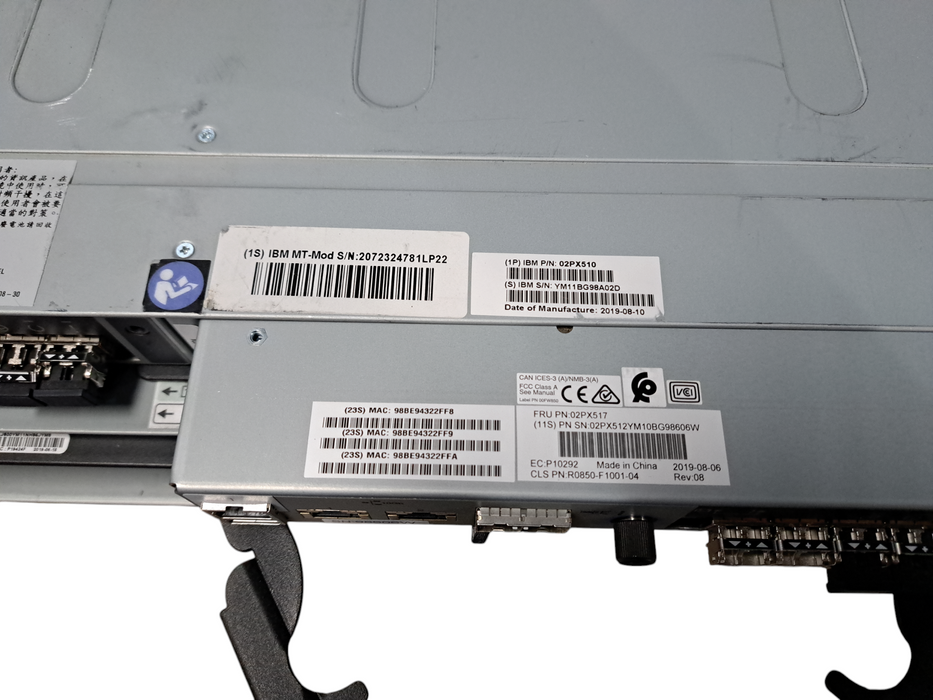 IBM Storwize V5000E 24x 2.5" w/ 2x 02PX517 Storwize V5030E Node Canister