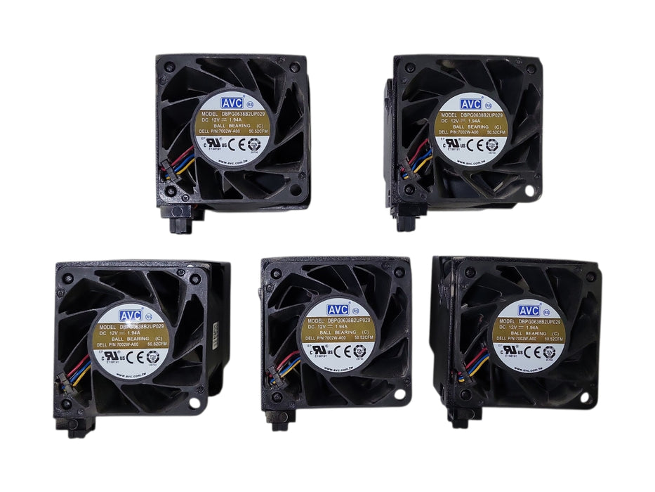 Lot of 5x Genuine Dell PowerEdge R550 Standard System Fan DC12V 2.00A 0HVN99