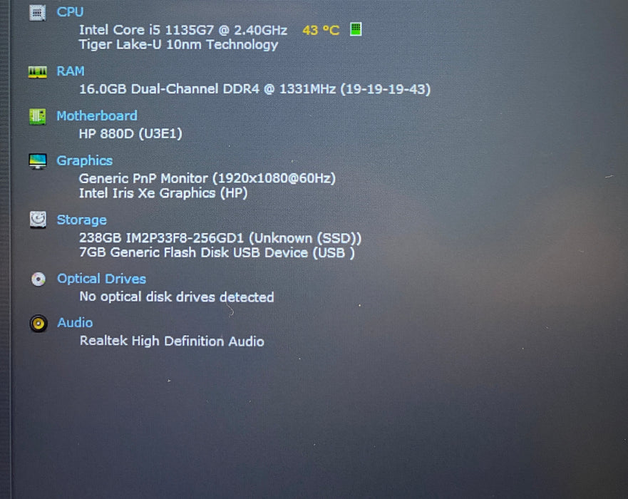 HP ZBook Firefly 14" G8 Core i5-1135G7 2.40GHz 16GB RAM 256GB SSD READ