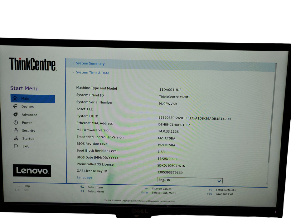 Lenovo ThinkCentre M70t, i5-10400, 8GB DDR4, No HDD/OS