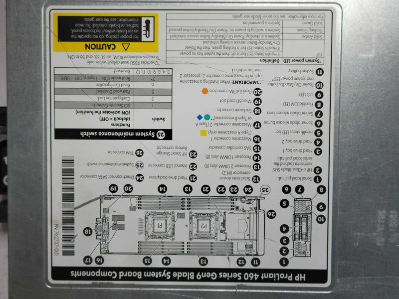 HP BL460c Gen9 Blade Server 2x Xeon E5-2667v4 3.2GHz 8-Core, 32GB DDR4, READ _