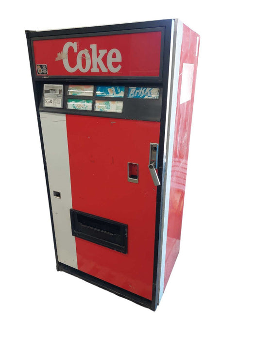 Vintage Upright Old Coke Machine ( For Parts )  =