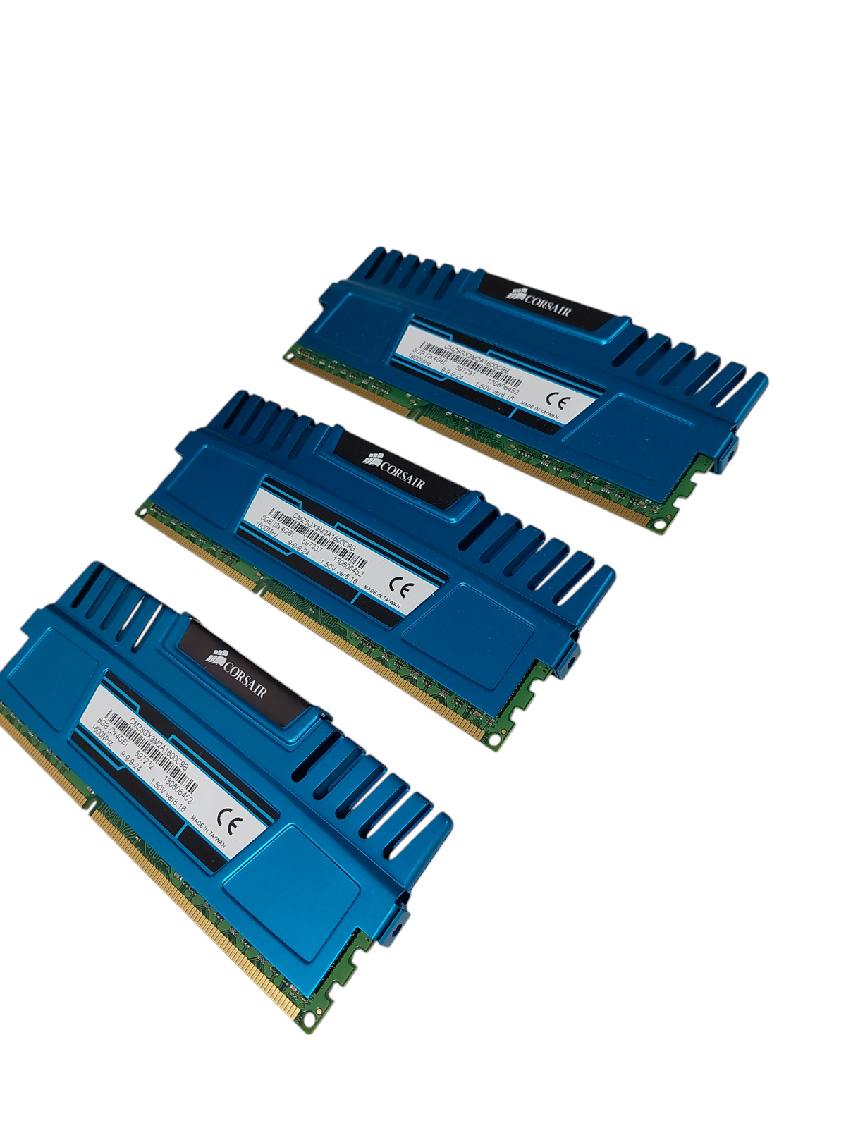 3-Corsair Armoured Blue Ram 4Gb Sticks x3 1600Mhz